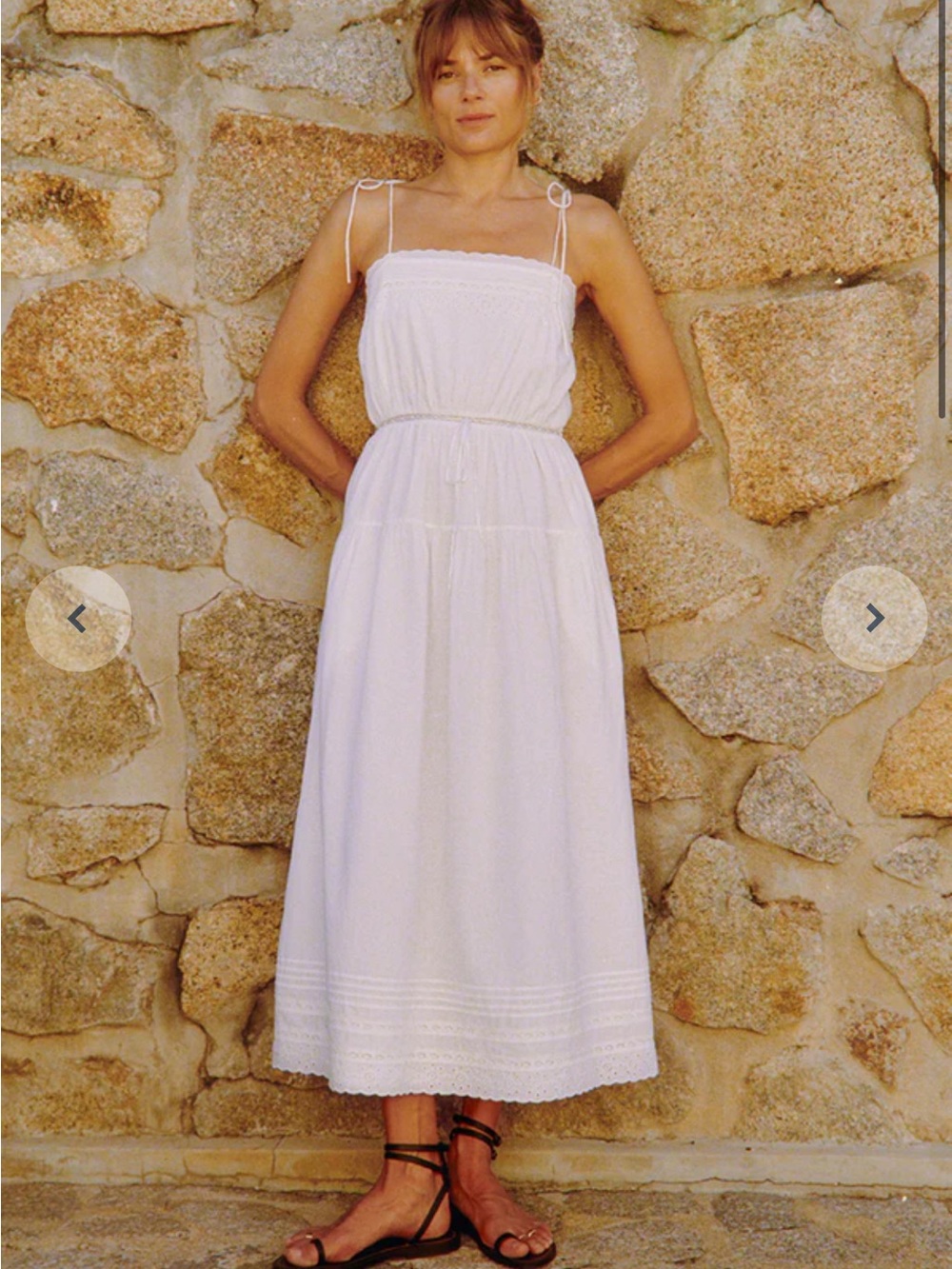 BNWT ciao lucia Petra White Embroidered Cotton Dress